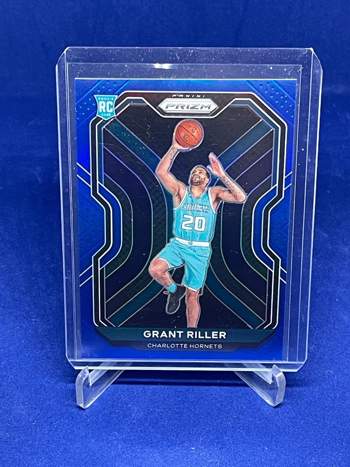 GRANT RILLER 2020-21 PANINI PRIZM BLUE PRIZM ROOKIE RC #D 182/199