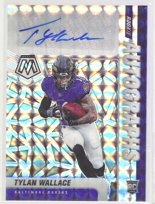 TYLAN WALLACE 2021 PANINI MOSAIC SILVER MOSAIC PRIZM AUTO RC #RA-26