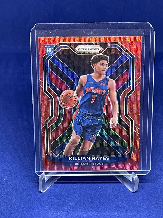 KILLIAN HAYES 2020-21 PANINI PRIZM RUBY WAVE PRIZM ROOKIE RC #270