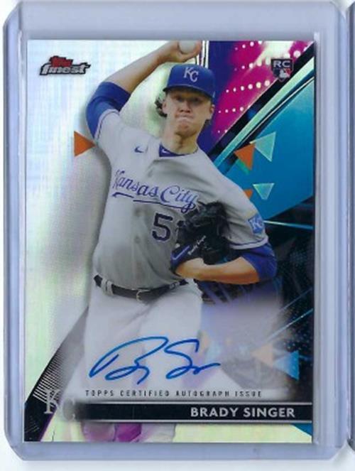 BRADY SINGER 2021 TOPPS FINEST REFRACTOR ON CARD AUTO RC #FA-BS
