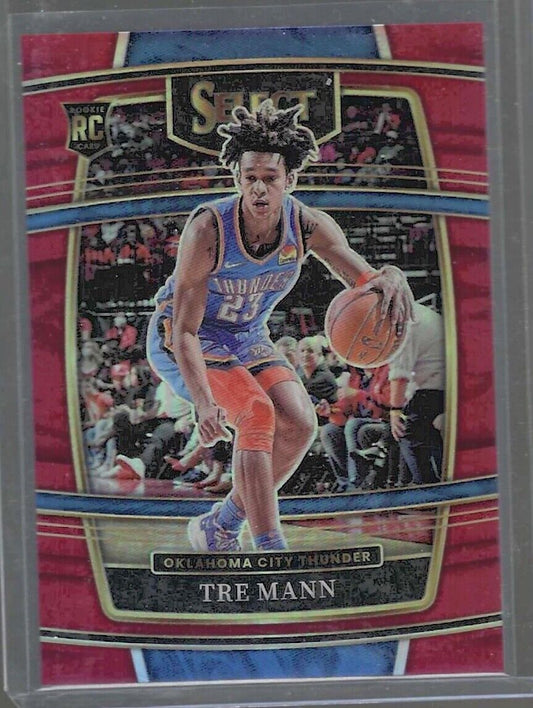 TRE MANN 2021-22 PANINI SELECT CONCOURSE RED PRIZM ROOKIE RC #D 151/199