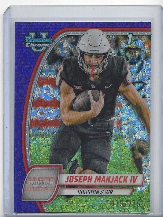 JOSEPH MANJACK IV 20224 BOWMAN CHROME U 1ST PURPLE MINI DIAMOND REFRACTOR /375