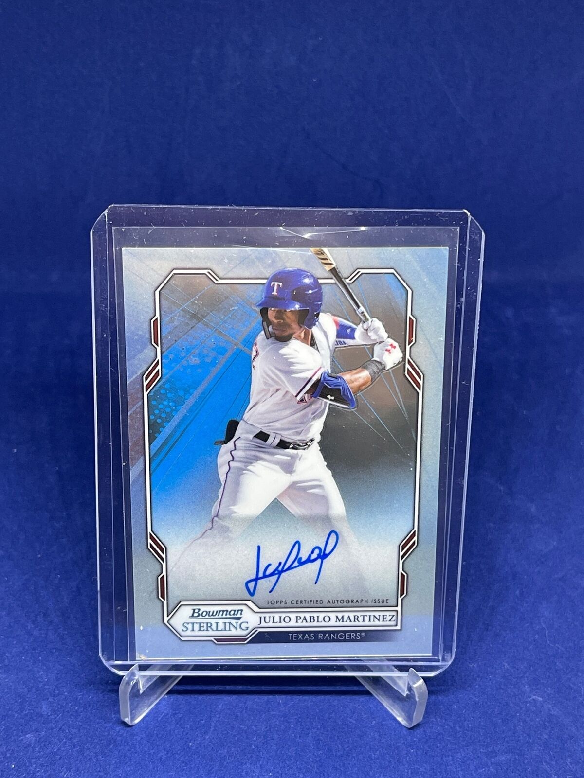 JULIO PABLO MARTINEZ 2019 BOWMAN STERLING ON CARD AUTO PROSPECT