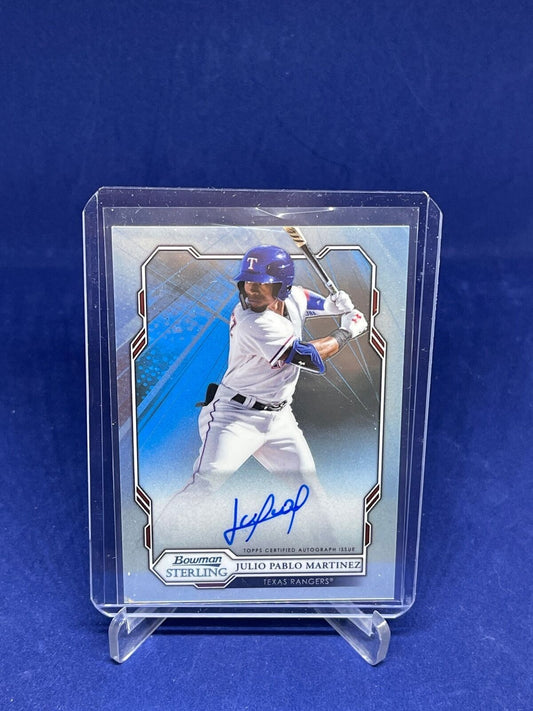 JULIO PABLO MARTINEZ 2019 BOWMAN STERLING ON CARD AUTO PROSPECT