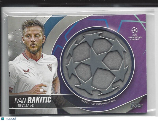 IVAN RAKITIC 2023-24 TOPPS CLUB COMPETITIONS UCL STARBALL RELIC PATCH