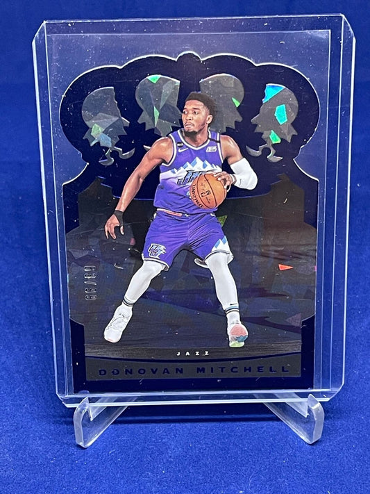 DONOVAN MITCHELL 2020-21 PANINI CROWN ROYALE BLUE CRACKED ICE CRYSTALS #D 63/99