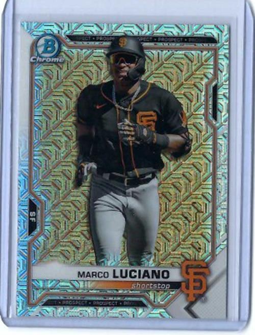 MARCO LUCIANO 2021 TOPPS BOWMAN CHROME MEGA BOX REFRACTOR PROSPECT #BCP-229