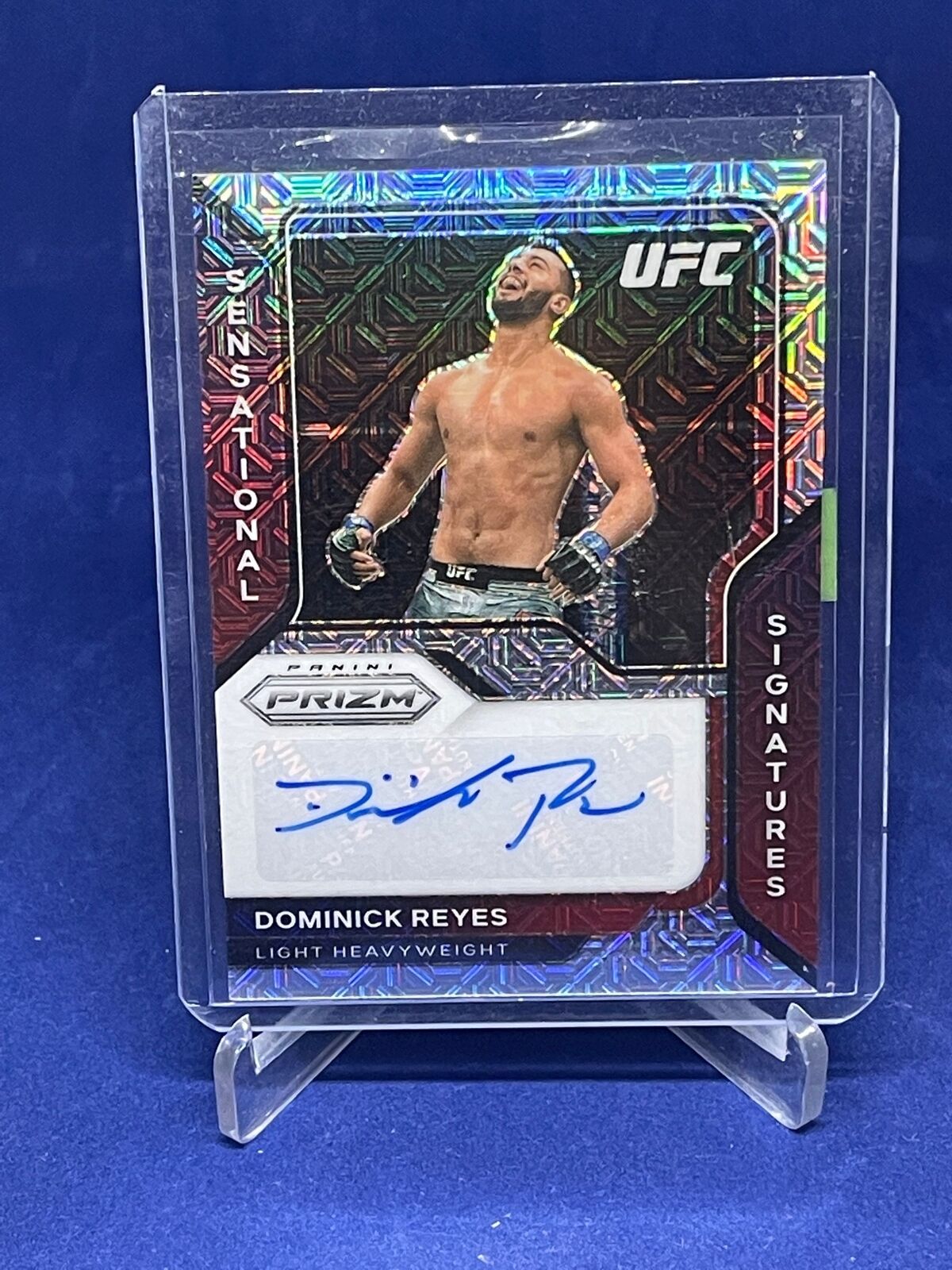 DOMINICK REYES 2021 PANINI PRIZM SENSATIONAL AUTO MOJO PRIZM #D 6/25