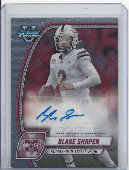 BLAKE SHAPEN 20224 BOWMAN CHROME UNIVERSITY MISSISSIPPI STATE AUTO