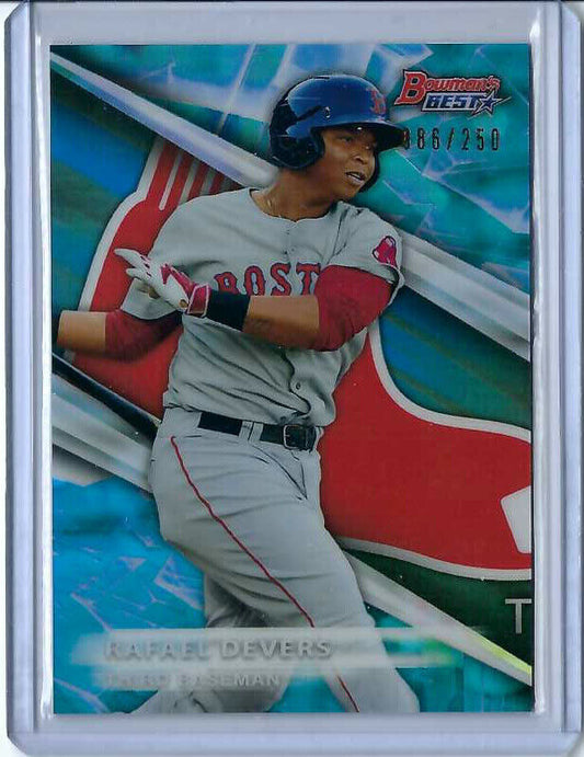 RAFAEL DEVERS 2016 TOPPS BOWMAN BEST BLUE REFRACTOR PROSPECT #D 86/250
