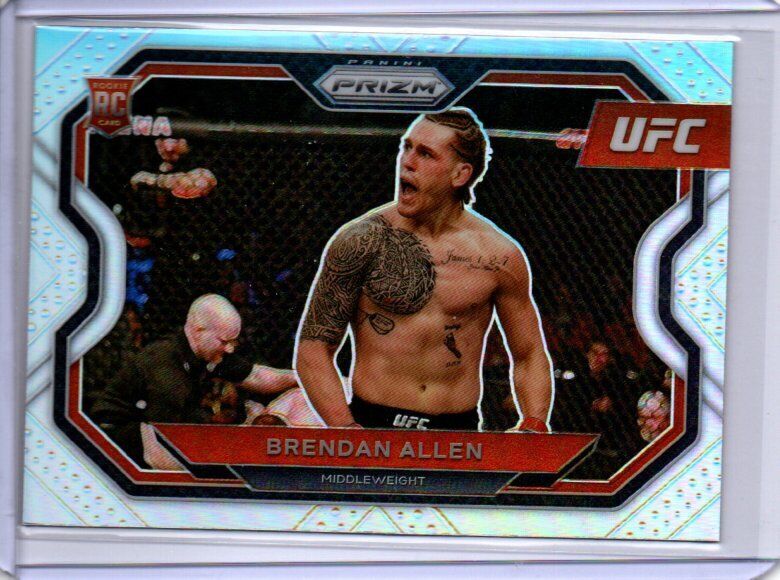 BRENDAN ALLEN 2021 PANINI PRIZM UFC SILVER PRIZM RC #134