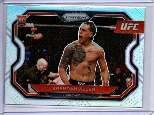 BRENDAN ALLEN 2021 PANINI PRIZM UFC SILVER PRIZM RC #134