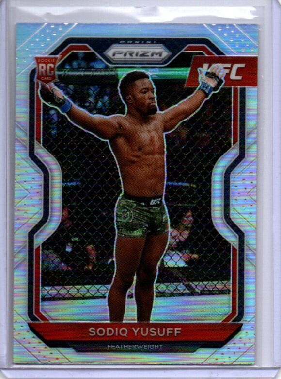 SODIQ YUSUFF 2021 PANINI PRIZM UFC SILVER PRIZM RC #71