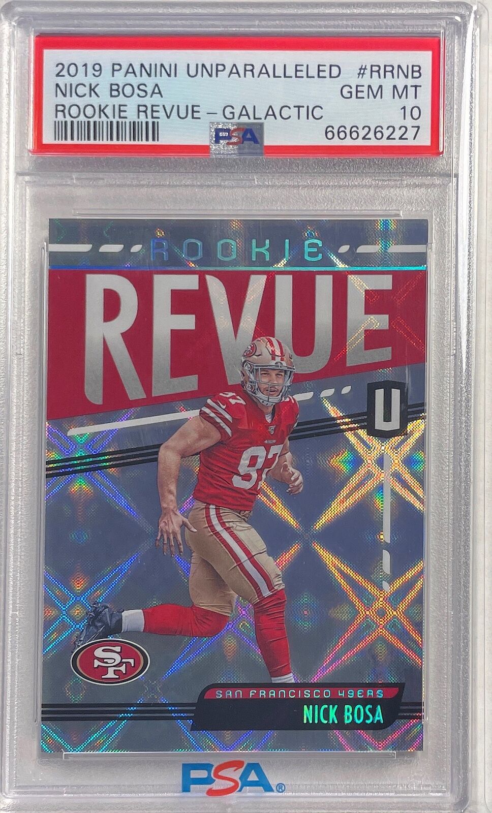 NICK BOSA 2019 UNPARALLELED ROOKIE REVUE GALACTIC RC SSP PSA 10 GEM MINT POP 3