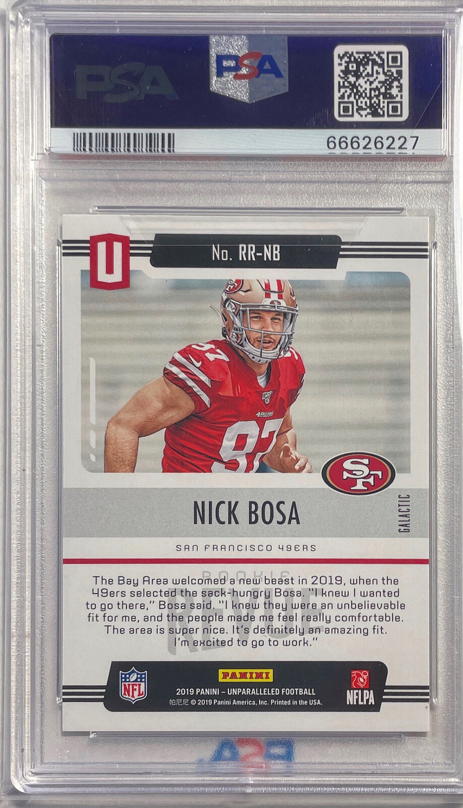 NICK BOSA 2019 UNPARALLELED ROOKIE REVUE GALACTIC RC SSP PSA 10 GEM MINT POP 3