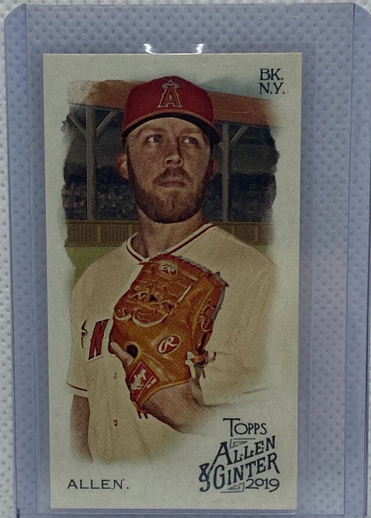 CODY ALLEN 2019 TOPPS ALLEN & GINTER WORLD CHAMPIONS MINI BAZOOKA BACK #D /25