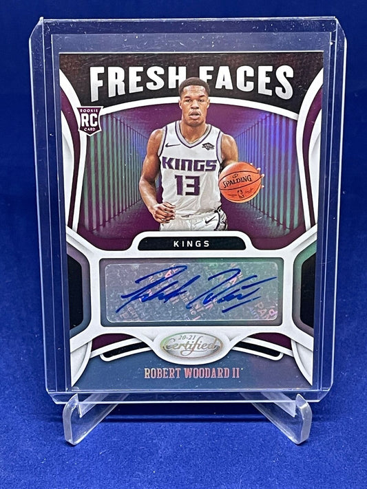 ROBERT WOODARD II 2020-21 PANINI CERTIFIED FRESH FACES ROOKIE AUTO RC