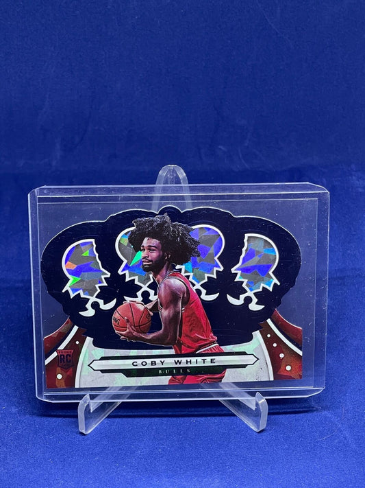COBY WHITE 2019-20 PANINI CROWN ROYALE BLUE ICE DIE CUT ROOKIE RC #D 68/99