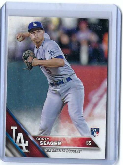 COREY SEAGER 2016 TOPPS SERIES ONE ROOKIE PHOTO VARIATION SP RC #85