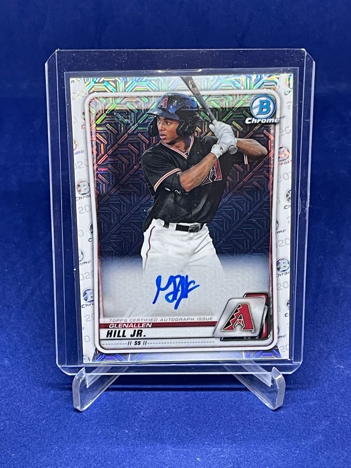 GLENALLEN HILL JR 2020 BOWMAN CHROME ON CARD AUTO MEGA BOX REFRACTOR PROSPECT