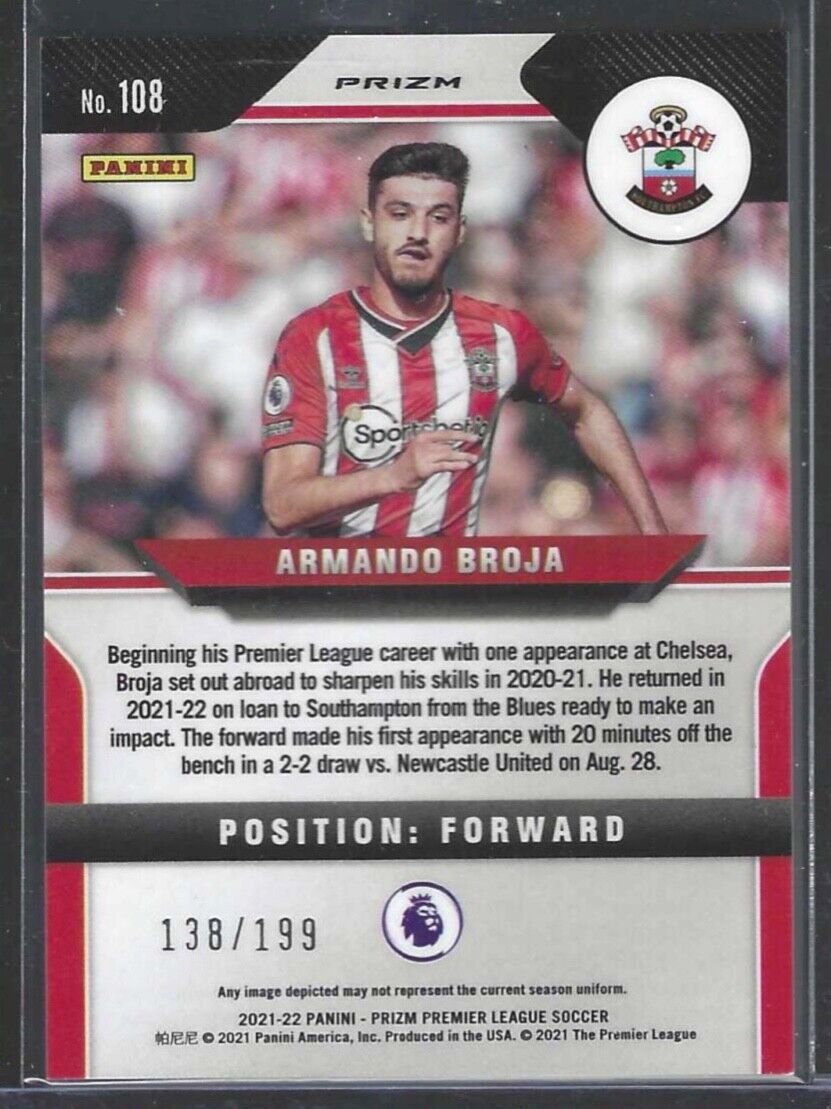 ARMANDO BROJA 2021-22 PANINI PRIZM BLUE PULSAR BREAKAWAY PRIZM RC #D 138/199