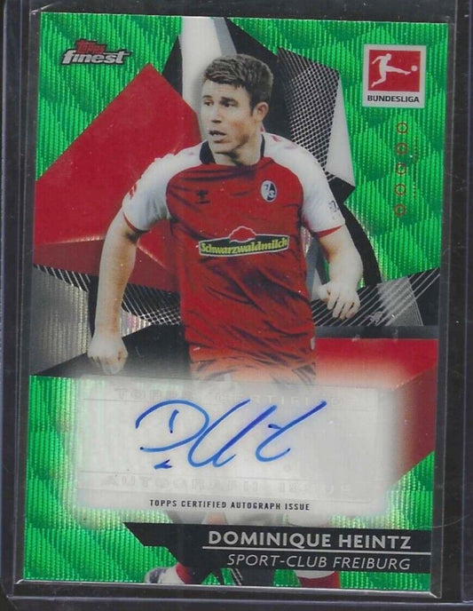 DOMINIQUE HEINTZ 2020-21 TOPPS FINEST GREEN WAVE REFRACTOR AUTO #D 05/30