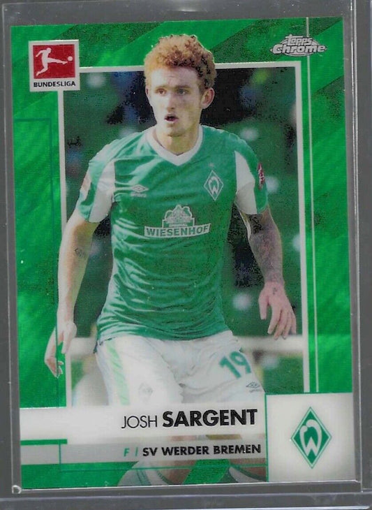 JOSH SARGENT 2020-21 TOPPS CHROME BUNDESLIGA GREEN REFRACTOR #D 71/99