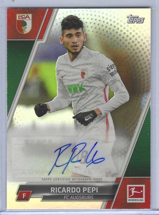 RICARDO PEPI 2021-22 TOPPS BUNDESLIGA SILVER FOIL AUTO #BCA-RP