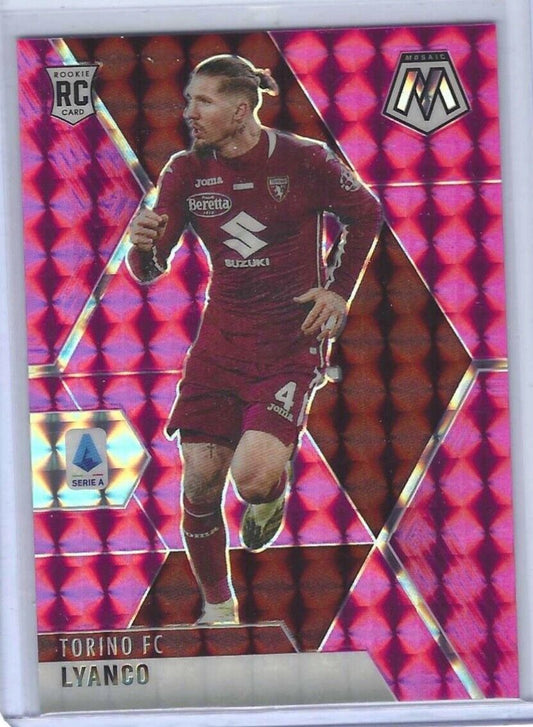 LYANCO 2020-21 PANINI MOSAIC PINK FLOURESCENT PRIZM ROOKIE RC #D 10/25