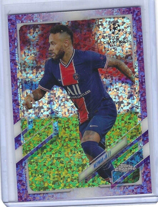 NEYMAR JR 2020-21 TOPPS CHROME UEFA PURPLE MINI DIAMOND REFRACTOR #D 125/250