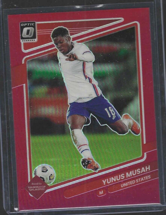YUNUS MUSAH 2021-22 PANINI DONRUSS ROAD TO QATAR OPTIC RED HOLO #D 051/149