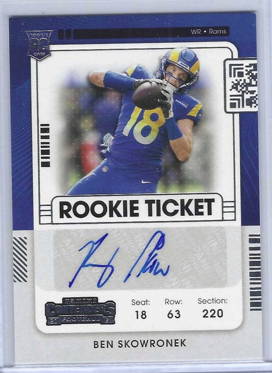 BEN SKOWRONEK 2021 PANINI CONTENDERS ROOKIE TICKET AUTO RC #257