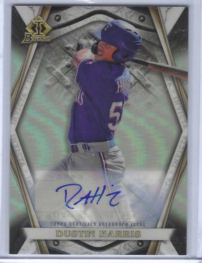 DUSTIN HARRIS 2022 BOWMAN CHROME INVICTA REFRACTOR PROSPECT AUTO #D 06/99