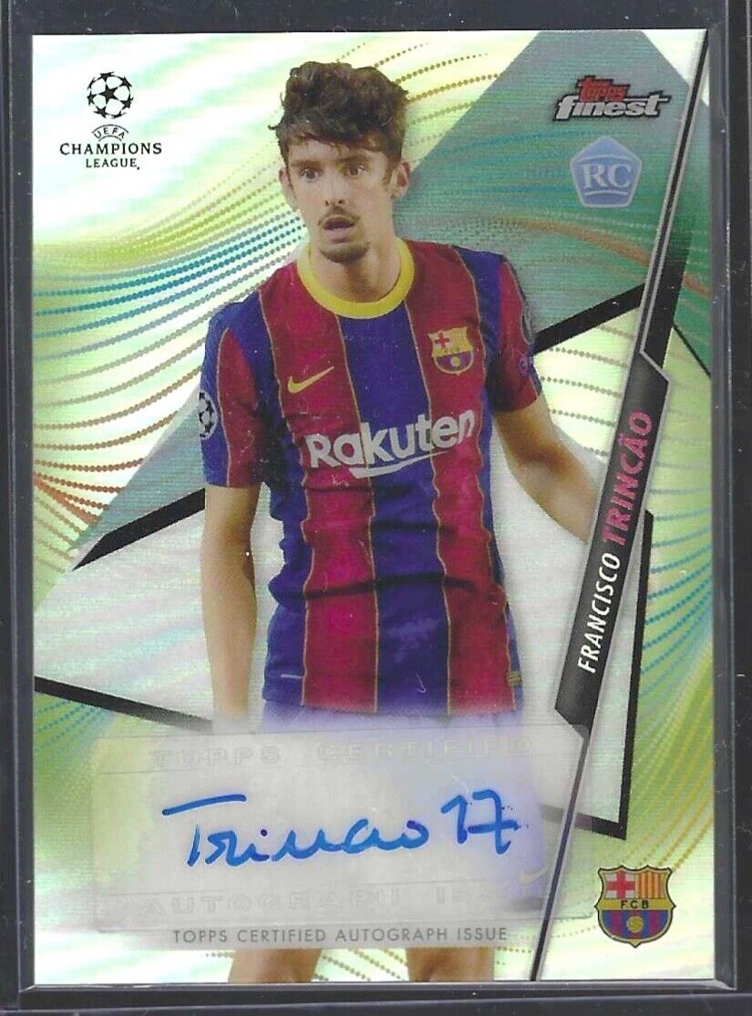 FRANCISCO TRINCAO 2020-21 TOPPS FINEST SILVER REFRACTOR ROOKIE AUTO RC #FA-FTR