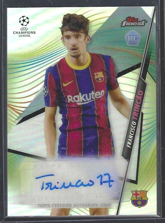 FRANCISCO TRINCAO 2020-21 TOPPS FINEST SILVER REFRACTOR ROOKIE AUTO RC #FA-FTR
