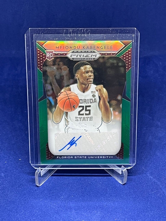 MFIONDU KABENGELE 2019 PANINI PRIZM DRAFT PICKS GREEN PRIZM AUTO ROOKIE RC #27