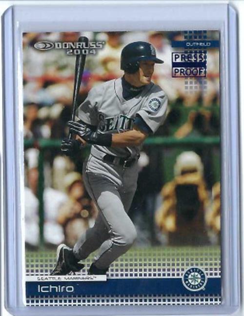ICHIRO 2004 DONRUSS PRESS PROOF BLUE #D 21/100