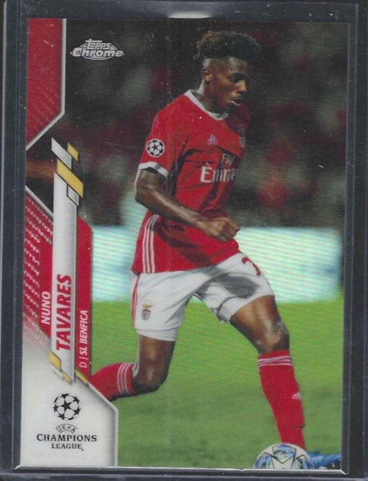 NUNO TAVARES 2019-20 TOPPS CHROME UEFA RED REFRACTOR RC #D 05/10