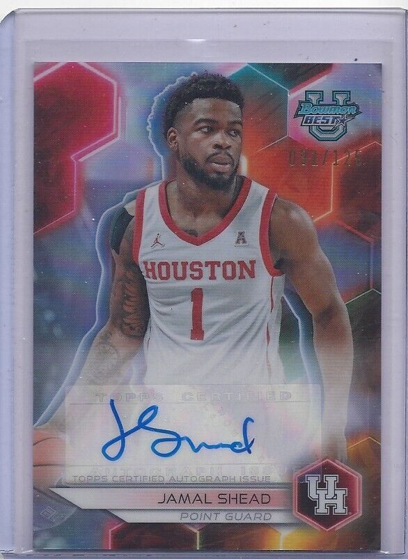JAMAL SHEAD 2023 BOWMANS BEST UNIVERSITY HOUSTON REFRACTOR AUTO #D /125