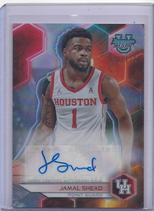 JAMAL SHEAD 2023 BOWMANS BEST UNIVERSITY HOUSTON REFRACTOR AUTO #D /125