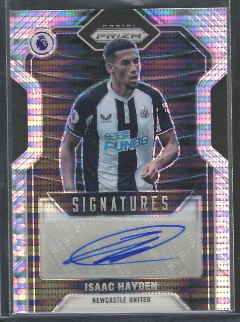 ISAAC HAYDEN 2021-22 PANINI PRIZM EPL BREAKAWAY PULSAR PRIZM AUTO #S-IH