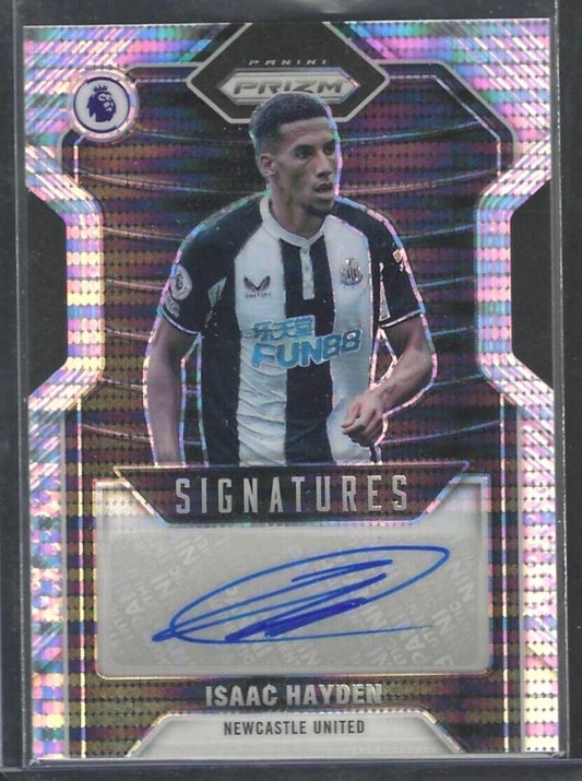 ISAAC HAYDEN 2021-22 PANINI PRIZM EPL BREAKAWAY PULSAR PRIZM AUTO #S-IH