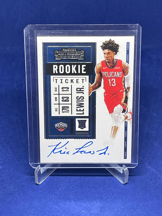 KIRA LEWIS JR 2020-21 CONTENDERS TICKET ON CARD VARIATION AUTO ROOKIE RC #139