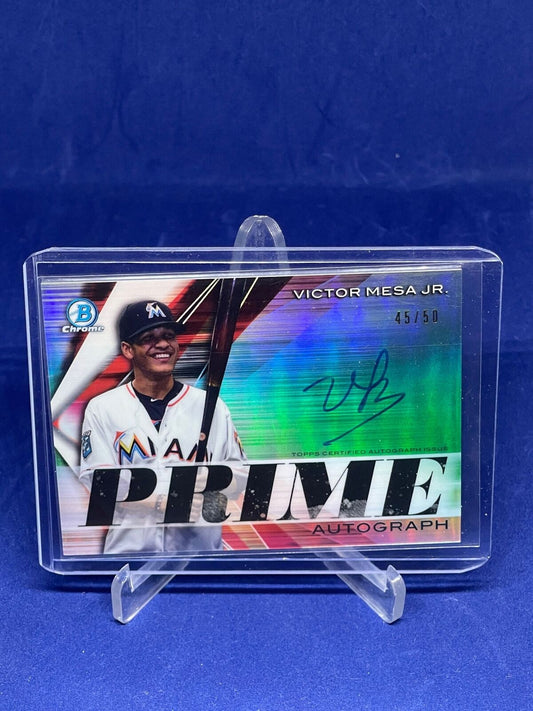 VICTOR MESA JR 2019 BOWMAN CHROME PRIME PROSPECT AUTO REFRACTOR #D 45/50