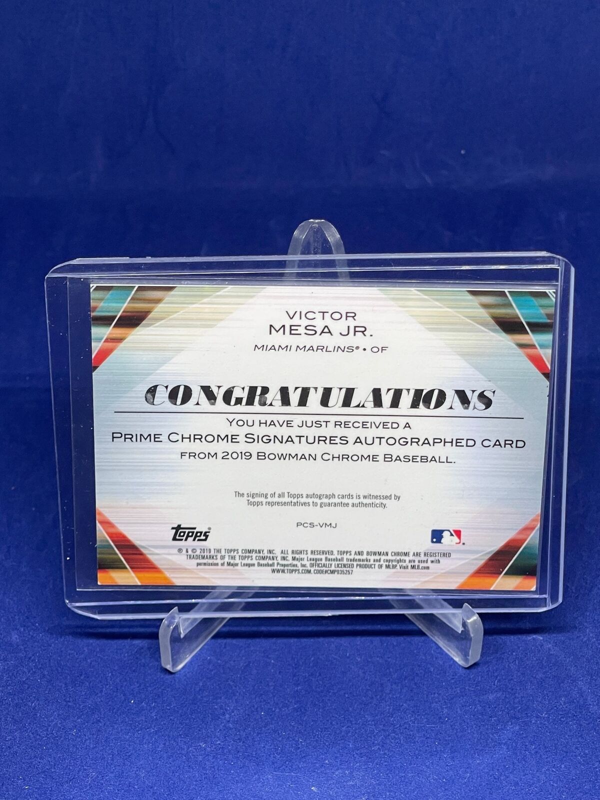 VICTOR MESA JR 2019 BOWMAN CHROME PRIME PROSPECT AUTO REFRACTOR #D 45/50