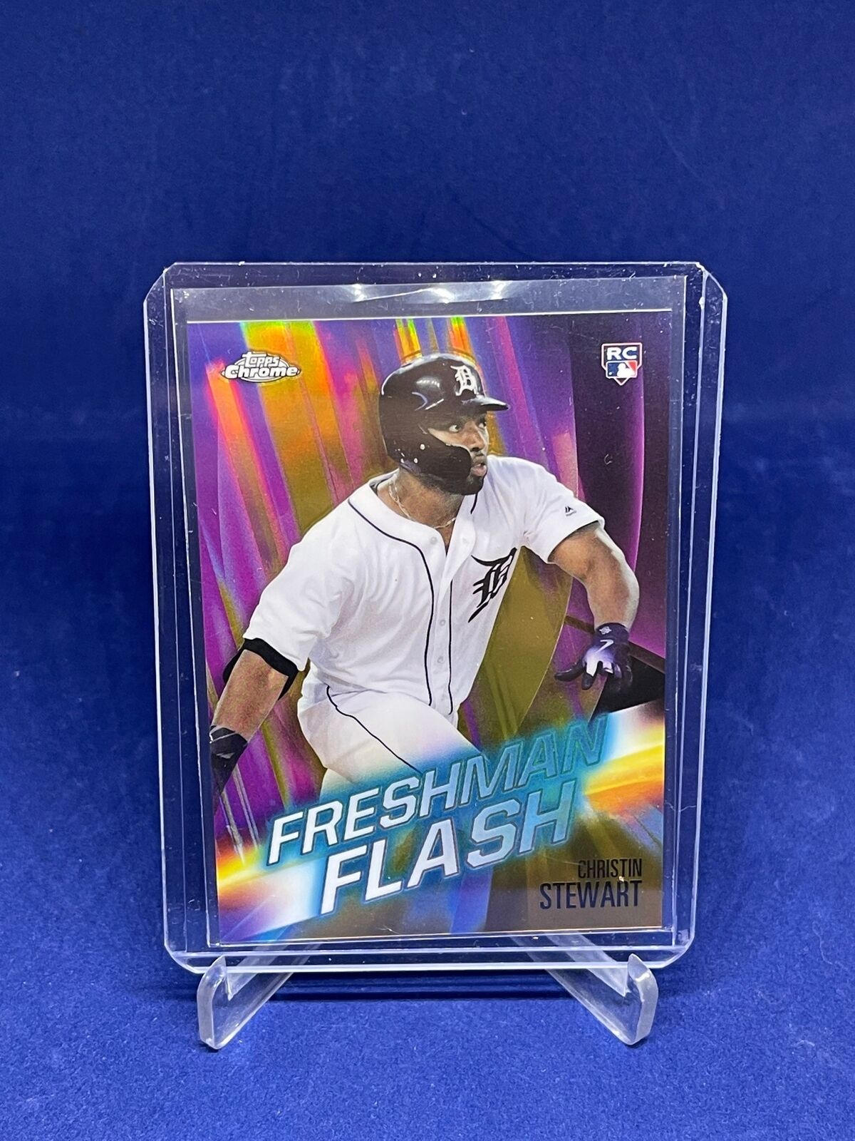 CHRISTIN STEWART 2019 TOPPS CHROME FRESHMAN FLASH GOLD REFRACTOR RC #D 4/50