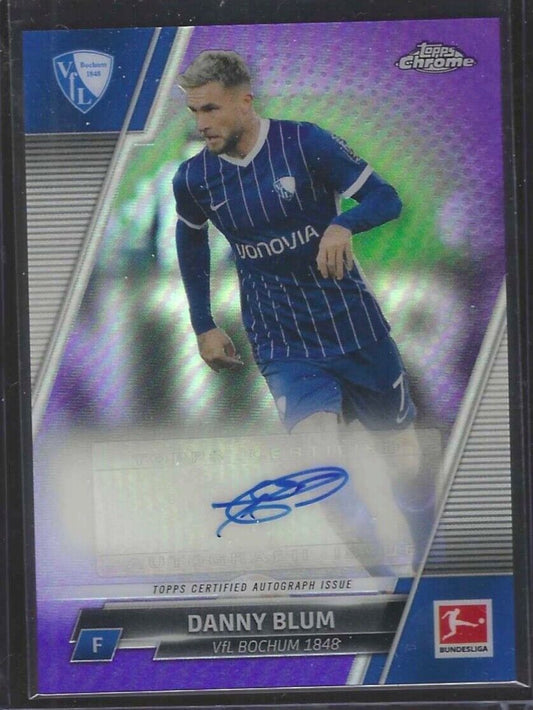 DANNY BLUM 2021-22 TOPPS CHROME PURPLE REFRACTOR AUTO #D 104/199