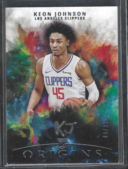 KEON JOHNSON 2021-22 PANINI ORIGINS SILVER INK ON CARD ROOKIE AUTO RC #D 44/99
