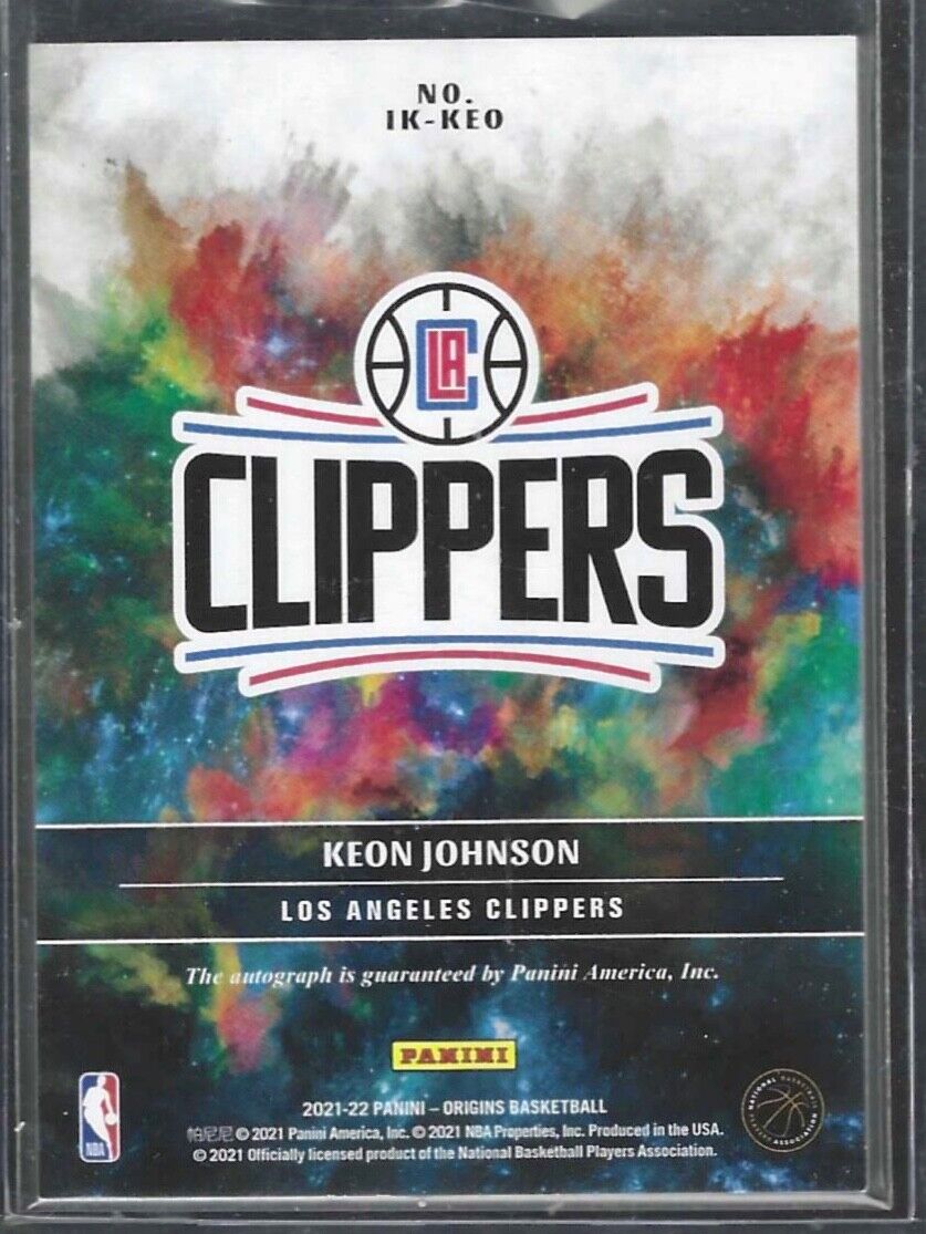 KEON JOHNSON 2021-22 PANINI ORIGINS SILVER INK ON CARD ROOKIE AUTO RC #D 44/99
