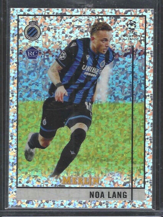 NOA LANG 2020-21 TOPPS MERLIN UEFA DIAMOND SPECKLE REFRACTOR ROOKIE RC #D /150